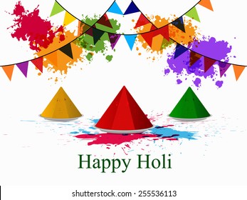 Indian festival Happy Holi celebrations colourful background.