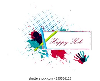 Indian festival Happy Holi celebrations colourful background.