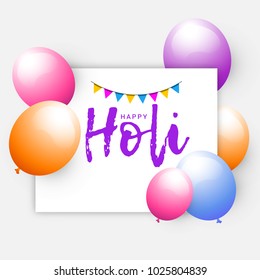 Indian Festival Of Happy Holi colorful Background Illustration.