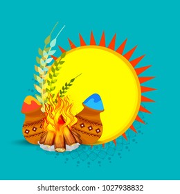 Indian Festival Of Happy Holi colorful Background Illustration.