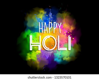 Indian Festival Of Happy Holi colorful Background