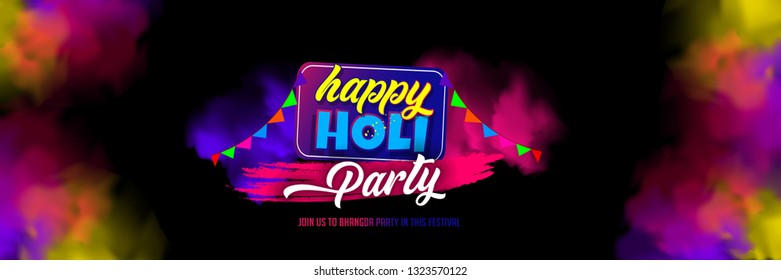 Indian Festival Of Happy Holi colorful Background