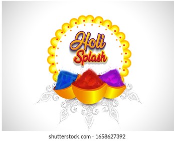 Indian Festival Of Happy Holi colorful Background