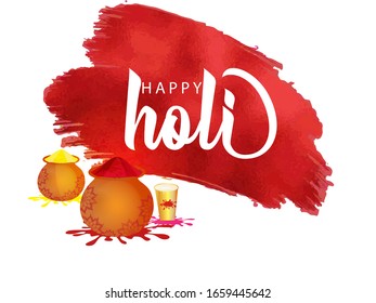 Indian Festival Of Happy Holi colorful Background