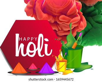 Indian Festival Of Happy Holi colorful Background