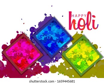 Indian Festival Of Happy Holi colorful Background