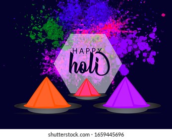 Indian Festival Of Happy Holi colorful Background