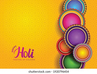 Indian festival happy holy colorful poster, banner background. vector illustration yellow background