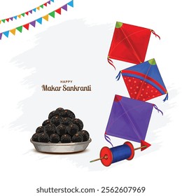 Indian festival happy makar sankranti card background