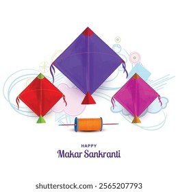 Indian festival happy makar sankranti card background