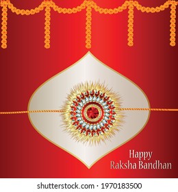 Indian festival happy raksha bandhan invitation greeting card and background