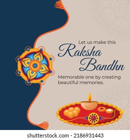 Festival indio feliz Raksha Bandhan enlace de la plantilla de diseño de pancartas de amor.