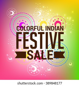 Indian festival holi with colorful splash background for big sale offer banner.
