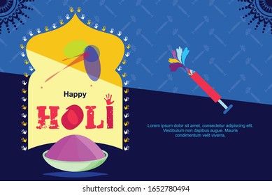 Indian Festival Holi Creative, Illustration Vector, Beautiful Holi Creative