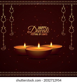 Indian festival of light happy diwali celebration background