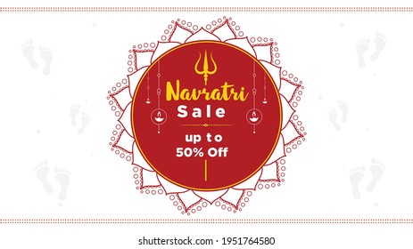 Indian festival navratri sale banner design template. Vector graphic illustration.