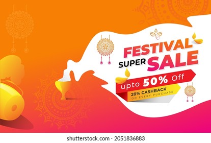 Indian Festival Offer Background Design Layout Template
