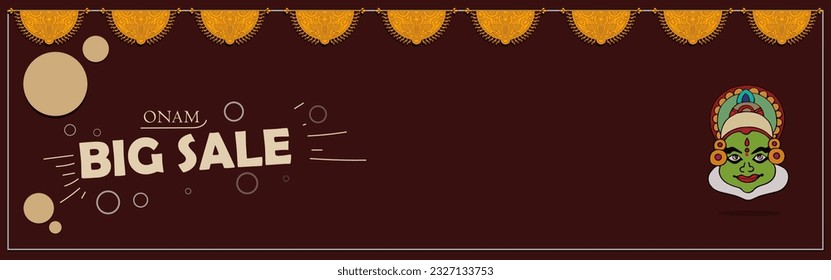 Indian festival Onam sale banner vector eps8.