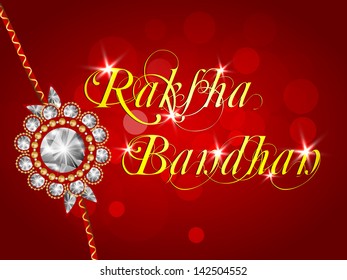 Indian festival Raksha Bandhan background with beautiful rakhi.