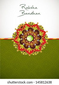 Indian festival Raksha Bandhan background with beautiful rakhi. 
