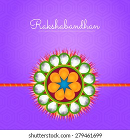 Indian festival Raksha Bandhan background with beautiful rakhi.