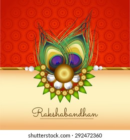 Indian festival Raksha Bandhan background with beautiful rakhi.