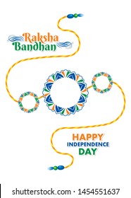 indian festival Raksha Bandhan and Happy independence day india sale banner concept.