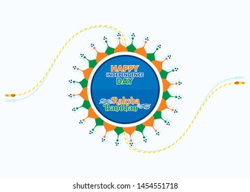 indian festival Raksha Bandhan and Happy independence day india sale banner concept.