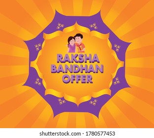 Indian Festival Raksha bandhan festival offer vector