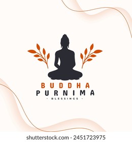 Vector de fondo de vacaciones de la víspera de buddha purnima festivo indio