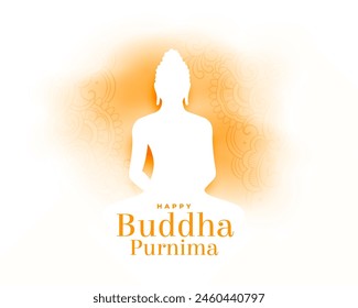 indian festive buddha purnima eve background in papercut style vector