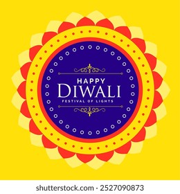 indian festive shubh diwali greeting rangoli background vector