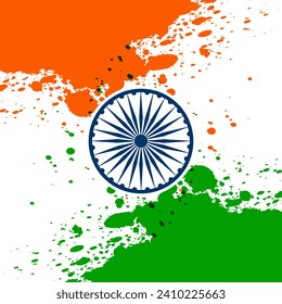 fondo de la bandera india con Ashoka chakra 