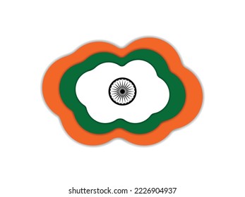 Indian flag beautiful design on papercut with creative ideas and a modern style