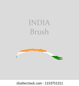 Indian flag brush strokes. Vector painting