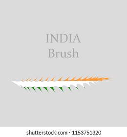 Indian flag brush strokes. Vector painting