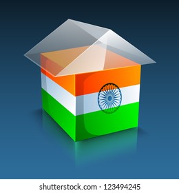 Indian flag color creative  background. EPS 10.