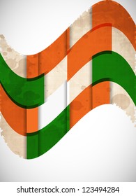 Color de la bandera india fondo de onda creativa. EPS 10.