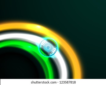 Indian flag color creative wave background. EPS 10.
