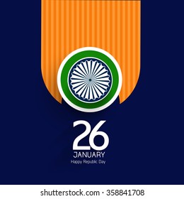Indian flag color theme beautiful vector illustration for 26 of january indian republic day.
