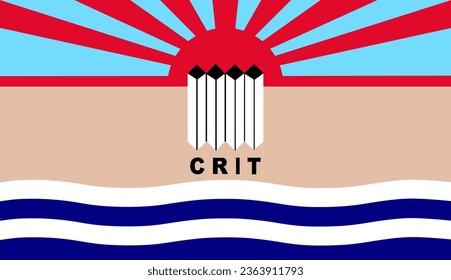 Indian flag Colorado River Indian Tribes vector illustration isolated on background. Symbol of native people in America. Colorado River Indian clan emblem banner. Native Americans community in USA.