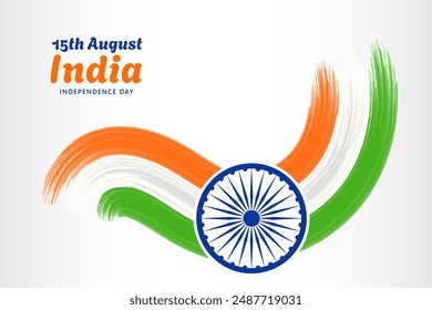 Indian flag concept background for happy independence day.