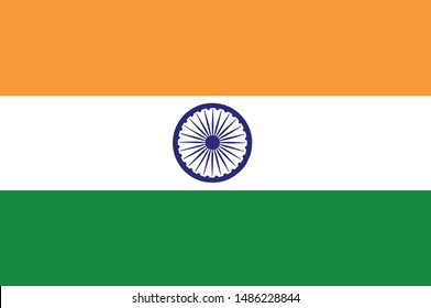 Indian flag with correct color combinations