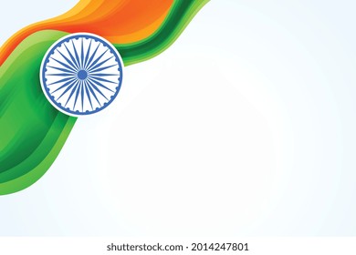 banner creativo de bandera india con espacio de texto
