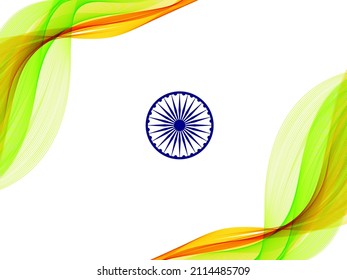 Indian Flag Design Background Illustration Vector Stock Vector (Royalty ...