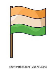 diseño de bandera india sobre blanco