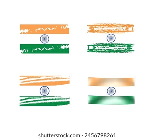 Plantilla de conjunto de diseño de bandera india