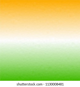 Indian Flag in geometric style. Vector illustration concept Indian Independence Day. Polygon background.