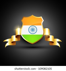 indian flag golden label design