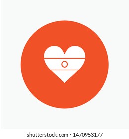 Indian, Flag, Heart, Heart flag. Vector Icon Template background